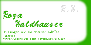 roza waldhauser business card